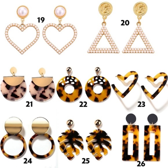 Zara Bohemian Heart Hoop Earrings Leopard Tortoise - Picture 5 of 10